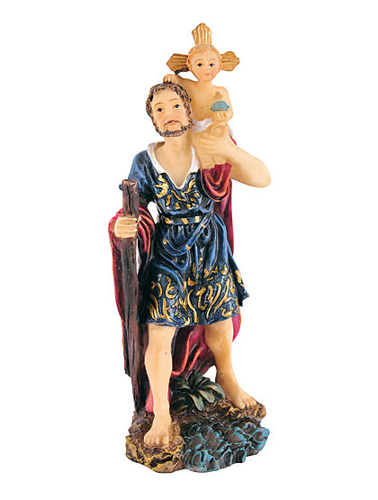 Heiliger Christophorus-Statue, 13 cm