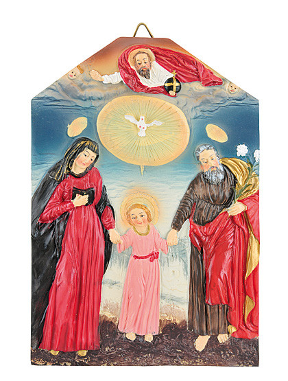 Hl. Familie in Reliefform, 11,5  x 17 cm