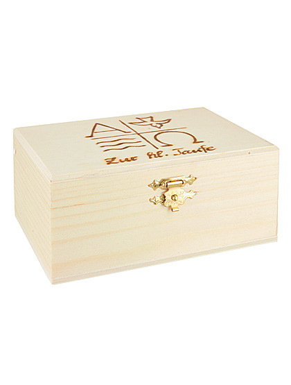 Tauf-Holzschatulle, 9 x 13 cm