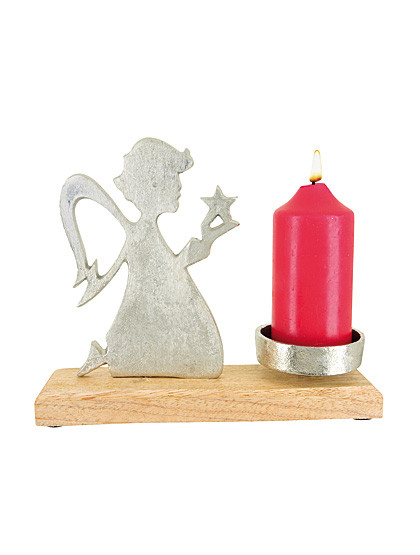 Kerzenständer mit knieenden Engel, 16 x 20 cm