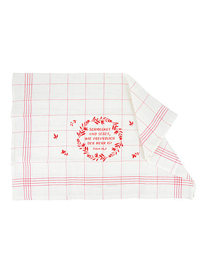 Rot-kariertes Küchentuch, 46,5 x 64 cm 
