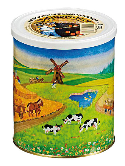 Vollkorn-Roggenbrot und Pumpernickel-Brot, 1 Dose a 500 g