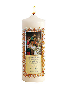 Hl. Familie/Weihnachtskerze, 7 X 20 cm