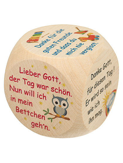 Gebetswürfel aus Holz