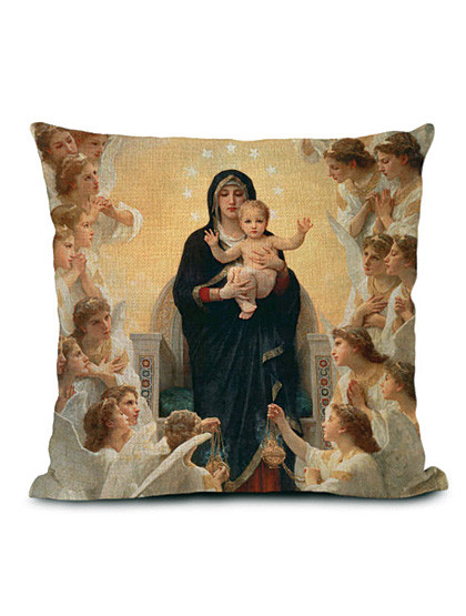 Muttergottes mit dem Jesuskind-Zierkissenbezug, 45 x 45 cm