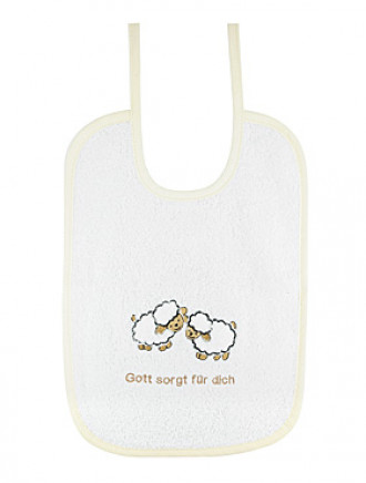 Gott sorgt für Dich"-Babylätzchen, 25 x 34 cm