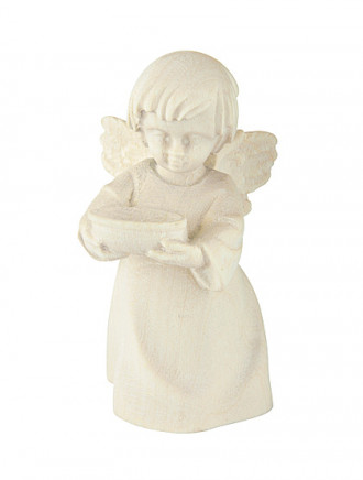 Zirbenholz-Engel mit Schale, 6 cm