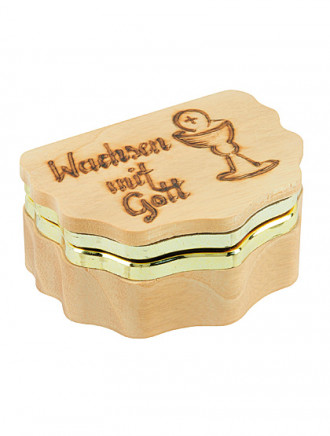 Holzdöschen - Wachsen mit Gott , 5 x 7 cm