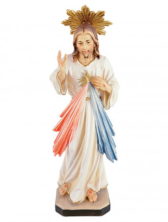 Jesus Barmherzigkeit-Statue, Holzschnitzkunst, 19 cm
