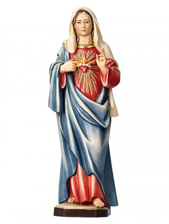 Herz Maria die Retterin - Statue, Holzschnitzkunst, 17 cm
