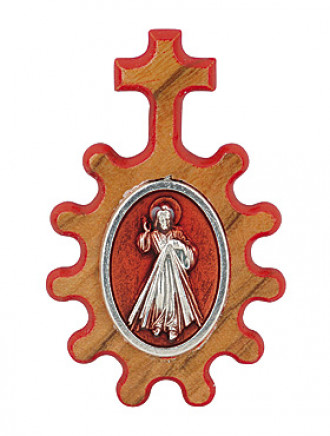 Olivenholz-Taschenrosenkranz, 5 cm