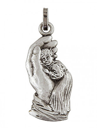 Schützende Hand - Medaille, 1 x 2,5 cm