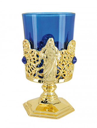 Votivleuchter aus Metall, H: 13 cm, Ø 5,5 cm