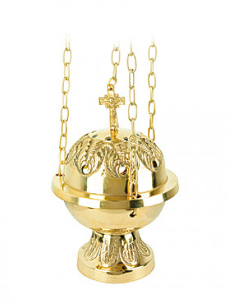 Weihrauchfass aus Messing, 15 cm