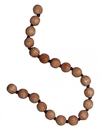 Holzperlenkette aus Maroniholz, 42 cm