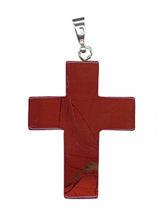 Jaspis-Kreuz, ca. 3 cm