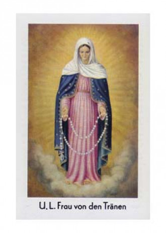 Unsere Liebe Frau von den Tränen, Gebetszettel, 4-seitig