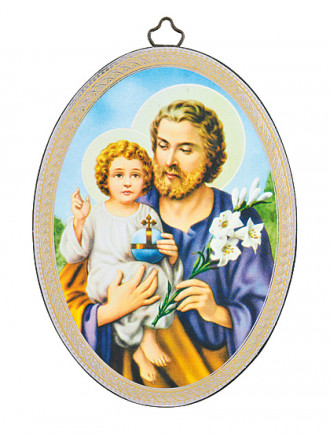 Hl. Josef mit Jesuskind-Täfelchen, 14,5 x 10,5 cm