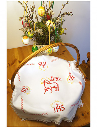 Weihekorbdecke, 45 x 45 cm