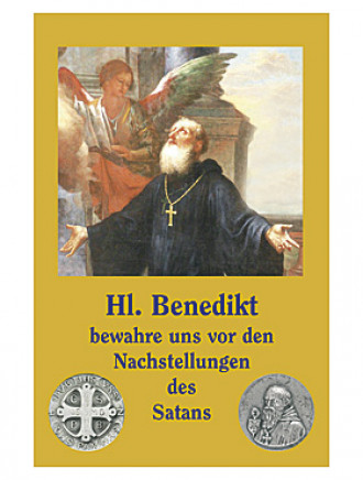 Heiliger Benedikt, Gebetszettel, 4-seitig