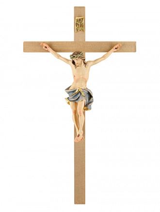 Kreuz aus Lindenholz, Holzschnitzkunst, 35 x 18 cm