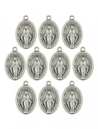 Die Wunderbare Medaille, silberfärbig, 2 cm, 10 Stück