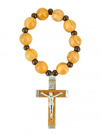 10er-Rosenkranz aus Holz, Ø 4 cm