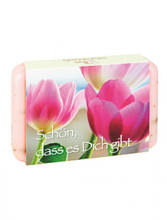 Schafmilchseife Rose Lavendel mit Banderole, 100 g