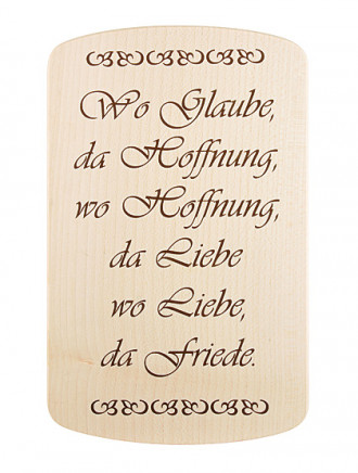 Spruchtafel aus echtem Holz, 15 x 24 cm