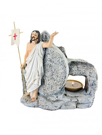 Teelichthalter Christus ist auferstanden!, 13 x 13,5 cm